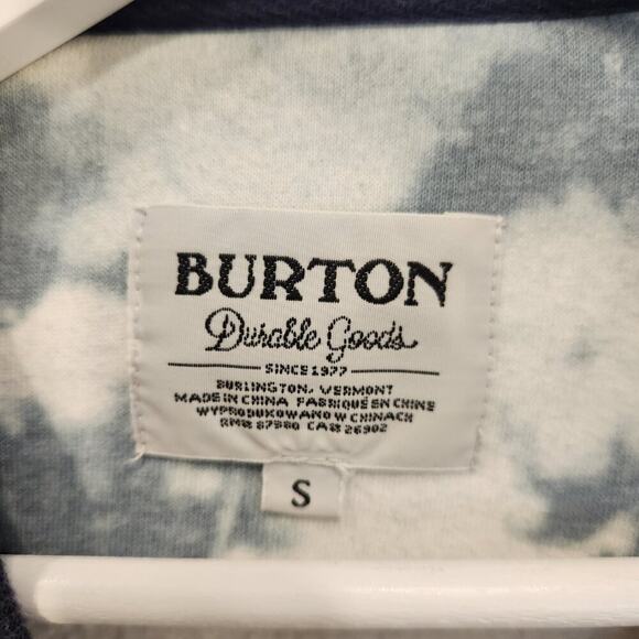 Burton Womens Sweatshirt Raglan Quilted Tie-Dyed Western Tribal Cozy - Size S - Picture 7 of 10